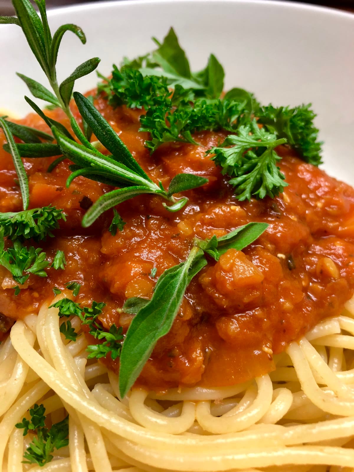 Red Lentil Bolognese
